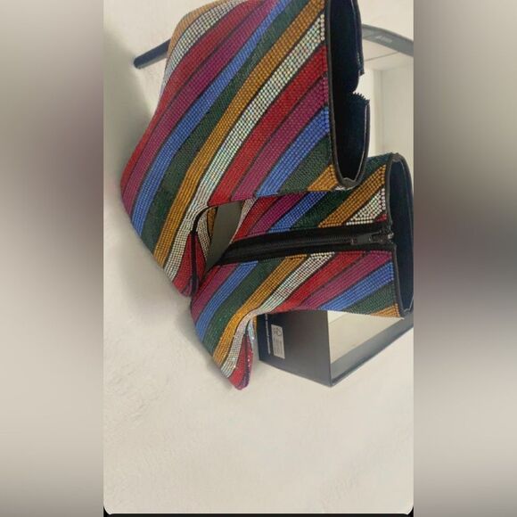 Reisa Reisa2 INC pointy toe boots heeled
booties bling rhinestones shiny… - Picture 3 of 9